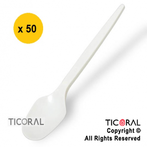 CUCHARA SUNDAE KV BLANCA  X 50 UNIDADES